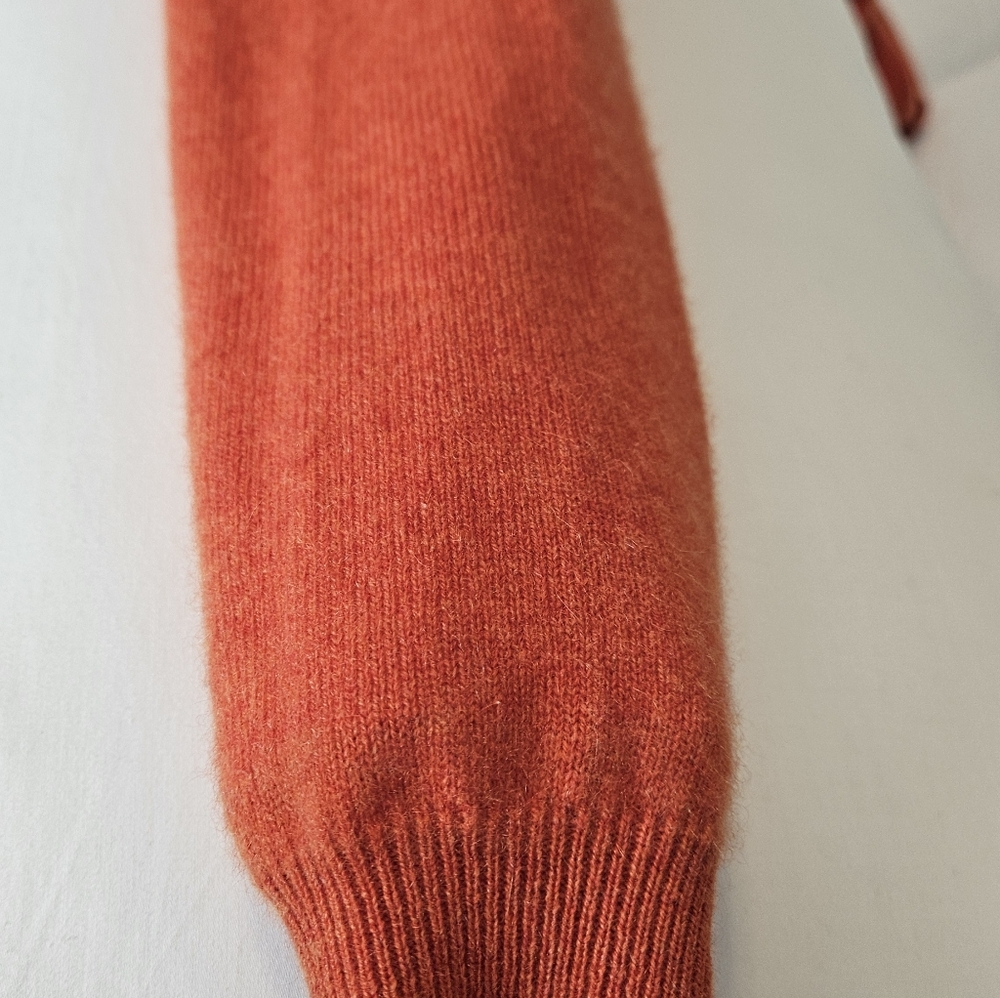 Lord & Taylor, XS, 100% Cashmere Orange Cardigan - Picture 13 of 13
